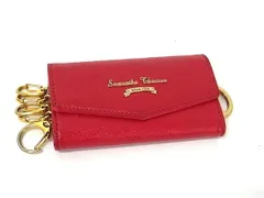 ■美品■ Samantha Thavasa サマンサタバサ パテントレザー 5連 キーケース 鍵入れ メンズ レッド系 DK3243