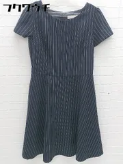 ◇ any SiS エニィスィス ストライプ 半袖 膝丈 ワンピース サイズ2 ネイビー系 レディース 【中古】 【1103080010163】