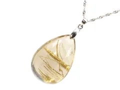 「1点もの 画像現品販売」 ゴールドルチルクォーツ ペンダントトップ パワーストーン ペンダント 天然石 シルバー925 金運