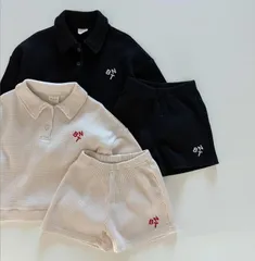 【子ども服】ワッフルセットアップ/長袖/100/韓国子供服/ベビー服