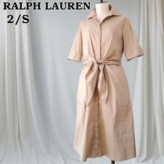 RALPH LAUREN 麻 リネン 11号 シャツワンピース ベルト 半袖 - メルカリ