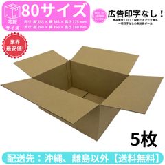 段ボール ダンボール 箱 80サイズ 5枚セット 新品 国産 梱包材 梱包資材