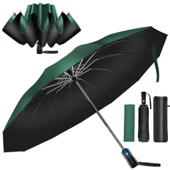 折りたたみ傘【強化型12本骨 & 逆折り式】折り畳み傘 ワンタッチ 自動開閉 UPF50+ 超撥水 メンズ傘 超大サイズ 長持ち 耐強風設計 男子日傘 晴雨兼用 梅雨対策 台風対応 紫外線遮蔽 収納ポーチ付き メンズ レディース