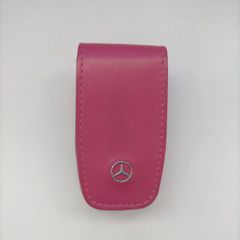 CR2-006　メルセデスベンツ　純正レザーキーケース　ピンク　中古品