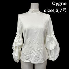シーニュ Cygne カットソー 長袖 パフスリーブ フェミニン ホワイト 1,S,7号 レディース S5Q545