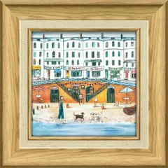 絵画 ジョー ラム「フィッシング クォーター」 額入 壁に飾る かわいい 犬 の絵 額付き モダン アートフレーム 玄関 に飾る アート ドッグ dog リビング インテリア ギフト 御祝 プレゼント 贈り物 廊下 寝室 癒やし おしゃれ 壁掛け 絵 S