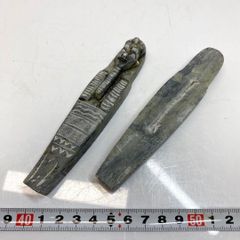 ue-11 江戸時代品 古木彫刻根付 魚 - メルカリ