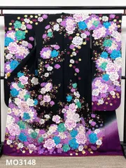 振袖 豪華 金駒 金彩 紋意匠 牡丹 身丈164cm パールトーン加工済 MO3148