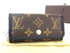 ■極美品■ LOUIS VUITTON ルイヴィトン M60165 モノグラムマカサー ミュルティクレ6 6連 キーケース 鍵入れ ブラウン系 EA3188