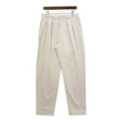 meagratia 4 tuck slacks 4タックスラックス 23231-0602 テーパードパンツ 無地 メンズ サイズ2 ホワイト メアグラーティア DM15521■のサムネイル