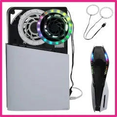 PS5/PS5 Slim/PS5 Pro用用リングライト RGB LED ライト 2モード設定 12種類のRGBライト効果 PS5/PS5 Slim/PS5 Pro本体用リングライト ps5 周辺機器 for playstation ライト 間接照明 USB給
