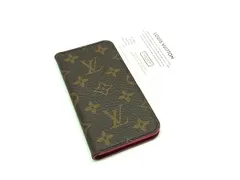 LOUIS VUITTON ルイヴィトン M63444 モノグラム フォリオ iPhone X/XS 対応 アイフォンケース スマホケース  ブラウン系 DI6859