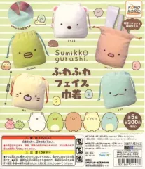 【中古】紙製品 ガチャ台紙 「すみっコぐらし ふわふわフェイス巾着」