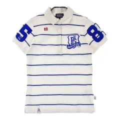 サイズ：0 PEARLY GATES パーリーゲイツ  半袖ポロシャツ 25周年 ボーダー柄 ホワイト系 [240101463200] ゴルフウェア レディース ストスト