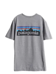 【お得なクーポン配布中!】 パタゴニア 両面 プリント 半袖 Tシャツ メンズ XS 17年製 アウトドア P6 ボックスロゴ バックプリントオーガニック コットン カットソー