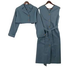 TINA:JOJUN ティーナジョジュン 通年 4WAY★ トレンチ コート Sz.S レディース