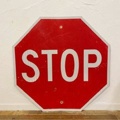 アメリカン雑貨 2枚まとめ売りSTOP看板 早い者勝ち【引き取り限定