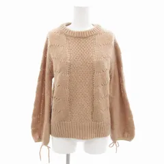 ミラオーウェン Mila Owen 美品 ニット セーター モヘア混 長袖 0 ベージュ /FF