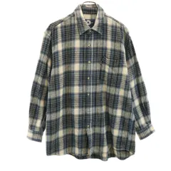 CONVERSE ALL STAR コンバースオールスター チェック柄 長袖 シャツ L ネイビー系 メンズ 古着