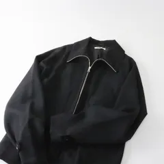美品 メンズ オーラリー AURALEE ウールサージジップブルゾン WOOL SERGE ZIP-UP BLOUSON 4/ブラック 黒【2400013494908】のサムネイル