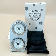 MARY QUANT マリークワント ワールドツインクロック 時計 説明書 ケース付き 非売品 ビンテージ アンティーク コレクション 不動品 #1938