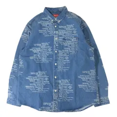 シュプリーム  23SS  Trademark Jacquard Denim Shirt 総柄デニム長袖シャツ メンズ XL