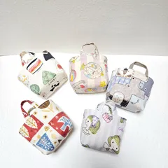 ミニミニトートバッグ 布バスケットラッピング 5点 ハンドメイドNo.674