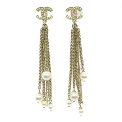 シャネル CHANEL ピアス フェイクパール ピアス A19C シャンパンゴールド/パールホワイ GP（ゴールドメッキ） フェイクパール ピアス レディース Used A