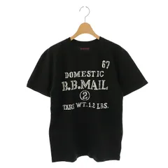 ブルーブルー BLUE BLUE B.B.MAIL ショートスリーブ Tシャツ カットソー 1 黒 白 /MI ■OSのサムネイル