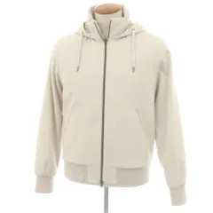 【中古】ヘルノ Herno シルクカシミヤ ダブルジップ フーデッド 中綿ブルゾン ライトベージュ【サイズ46】【メンズ】