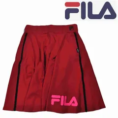 フィラスカート　フレアスカート スエット蛍光ロゴ  レディース ブランド	FILA(フィラ)   レッドのサムネイル