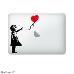 【全機種対応】MacBookステッカー スキンシール バンクシー 風船少女