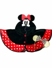 【Disney】ミニーちゃんのフード付きブランケット　90cm &ミニーちゃん　子供用カチューシャセット　女の子