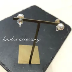 2way スワロフスキーノンホールピアス Crystal