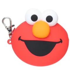 セサミストリート ミニポーチ シリコンフェイスポーチ エルモ  小物入れ キャラクター グッズ 