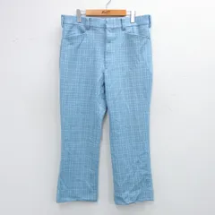 W37/古着 シアーズ パンツ メンズ 80s 薄紺他 ネイビー チェック 25sep19 中古 ボトムス ロング