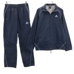 adidas アディダス ウインドブレーカー 上下 セットアップ M ネイビー 裏メッシュ メンズ 古着