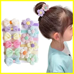 ヘアゴム 子供 12本セット おしゃれ 可愛い カラフル 花 リボン 蝶結び キッズ 絡まない 痛くない 髪ゴム 幼児 女の子 ヘアアクセサリー 髪留め 髪飾り 女の子 キッズ ベビー 赤ちゃん 幼稚園 保育園 (A 12本)