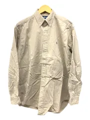 RALPH LAUREN (ラルフローレン) 長袖シャツ BD ボタンダウン BLAIRE ポニー刺繡 M ベージュ メンズ/025