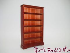 ミニチュア シンプル書棚　ウォールナット　SADF1554 ドールハウス用