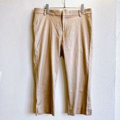ロペ ROPE チノパン クロップドパンツ  無地 厚手 大きめ くるみボタン オフィス カジュアル ストレート シンプル ベージュ 日本製