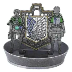 【中古】銀製品・指輪・アクセサリー(キャラクター) エレン・イェーガー＆リヴァイ・アッカーマン ジュエリースタンド＆ピアスセット 「進撃の巨人」 ユニバーサル・スタジオ・ジャパン限定