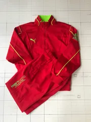 ト2412-⑦-3341 プーマ　PUMA ジャージセットアップ　赤　160