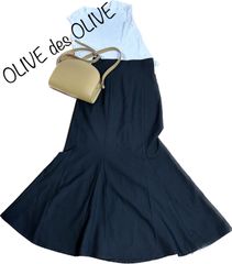 ブランド　マーメイド　スカート OLIVE des OLIVE（オリーブデオリーブ）ブラック　オリーブ　デ　オリーブ