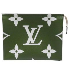 ルイ・ヴィトン　LOUIS VUITTON　モノグラムジャイアント　化粧ポーチ/セカンドポーチ/セカンドバッグ　ポッシュ・トワレット　カーキ　Ｍ６７６９１