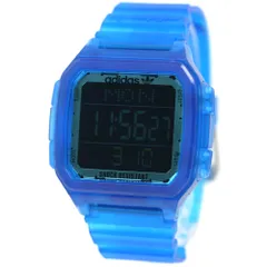 アディダス 腕時計 デジタル ユニセックス メンズ adidas DIGITAL ONE GMT カレンダー クリア 半透明 ブルー AOST22047のサムネイル