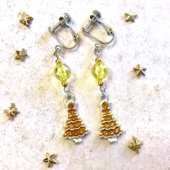 ハンドメイドイヤリング187 クリスマス　ツリー　サンタコス