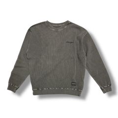 参考上代22000円 未使用品 NEIGHBORHOOD 25SS PIGMENT DYED WAFFLE FABRIC CREWNECK LS ピグメントダイワッフルカットソー 長袖Tシャツ ロンT ネイバーフッド 251FPNH-CSM15 ブラック S