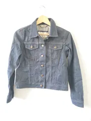 ◇ Θ Rouge vif lルージュ･ヴィフ カジュアル 長袖 デニム ジャケット Gジャン サイズ36 ネイビー系 レディース E  【1507230016607】