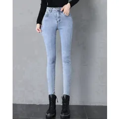 パンツ スキニー ロング デニムパンツ 裏起毛 レディース 韓国ファッション 暖パン 防寒 裏シャギー あたたかい シンプル カジュアル ストレッチ